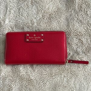 Kate Spade Cherry Red Zip Wallet